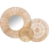 Wall mirror Alexandra House Living Jute Natural Fibre 4 x 103 x 70 cm Circular-0