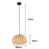 Ceiling Light Alexandra House Living Brown Metal 60 W 38 x 20 x 38 cm-7