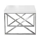 Side table Alexandra House Living White 50 x 43 x 50 cm-3