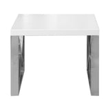 Side table Alexandra House Living White 50 x 43 x 50 cm-2