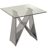 Side table Alexandra House Living Grey Transparent 55 x 55 x 55 cm-0