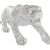 Decorative Figure Alexandra House Living Silver Plastic Panther 115 x 26 x 24 cm-1