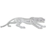 Decorative Figure Alexandra House Living Silver Plastic Panther 115 x 26 x 24 cm-0