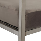 Bench Alexandra House Living Grey Velvet Metal 103 x 54 x 41 cm-1