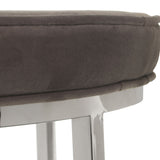 Stool Alexandra House Living Beige Velvet Metal 50 x 46 x 50 cm-1