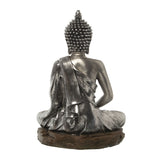 Decorative Figure Alexandra House Living Silver Plastic Buddha 32 x 52 x 71 cm-3