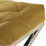 Bench Alexandra House Living Velvet Metal 98 x 52 x 46 cm-3