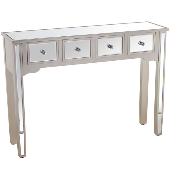 Console Alexandra House Living Champagne Wood 110 x 80 x 30 cm-0