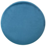 Pouffe Alexandra House Living Blue Velvet Wood 40 x 43 x 40 cm-3