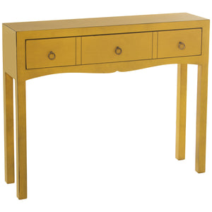 Console Alexandra House Living Yellow Wood 94 x 78 x 24 cm-0