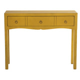 Console Alexandra House Living Yellow Wood 94 x 78 x 24 cm-1