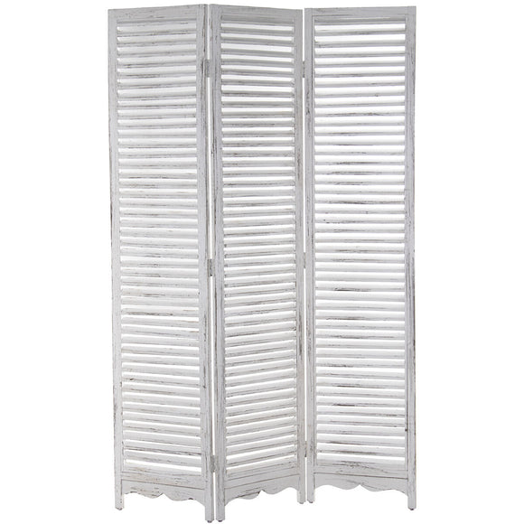 Folding screen Alexandra House Living White Wood 120 x 180 x 2 cm-0