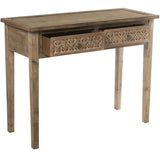 Console Alexandra House Living Brown Wood 101 x 79 x 40 cm-3