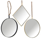 Mirror Set Alexandra House Living Golden Geometric 3 Pieces-0