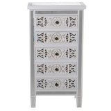 Chest of drawers Alexandra House Living White Wood 48 x 89 x 30 cm-1