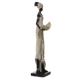 Decorative Figure Alexandra House Living Beige Plastic African Woman 16 x 25 x 58 cm-3