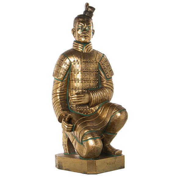 Decorative Figure Alexandra House Living Golden Plastic Warrior 46 x 105 x 55 cm-0