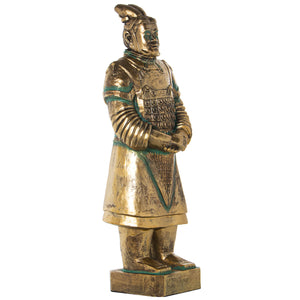 Decorative Figure Alexandra House Living Golden Plastic Warrior 37 x 108 x 42 cm-0