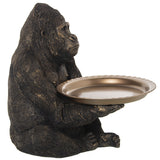 Decorative Figure Alexandra House Living Golden Plastic Gorilla 38 x 55 x 47 cm Tray-5