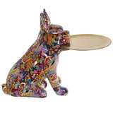 Decorative Figure Alexandra House Living Multicolour Plastic Dog 22 x 34 x 29 cm Tray-1