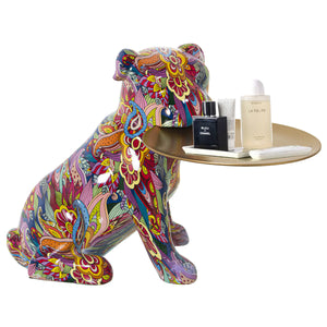 Decorative Figure Alexandra House Living Multicolour Plastic Dog 21 x 27 x 29 cm Tray-0