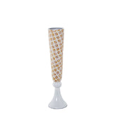 Floor vase Alexandra House Living White Mother of pearl 21 x 21 x 87 cm-0