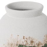 Vase Alexandra House Living White Green Ceramic 30 x 30 x 76 cm-1