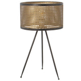 Desk lamp Alexandra House Living Gold Golden Metal wicker 60 W 35 x 60 x 35 cm-0