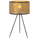 Desk lamp Alexandra House Living Gold Golden Metal wicker 60 W 35 x 60 x 35 cm-2