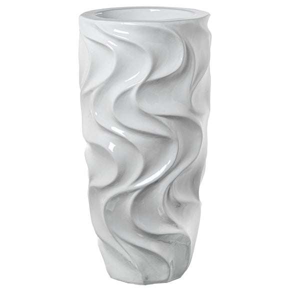 Vase Alexandra House Living White Ceramic 33 x 70 x 33 cm-0