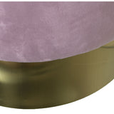 Pouffe Alexandra House Living Pink Golden Velvet Wood 12 x 43 x 40 cm-1