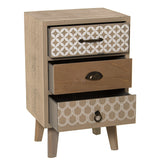 Nightstand Alexandra House Living Brown Wood 40 x 63 x 32 cm-6