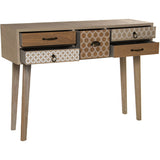 Console Alexandra House Living Brown Wood 110 x 80 x 35 cm-3