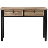 Console Alexandra House Living Brown Black Wood 110 x 80 x 28 cm-5