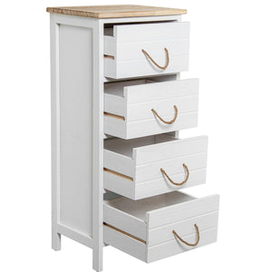 Chest of drawers Alexandra House Living White Brown Wood 40 x 91 x 30 cm-0