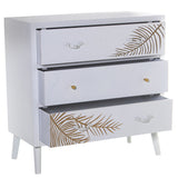 Chest of drawers Alexandra House Living White Golden Wood 80 x 80 x 40 cm-6