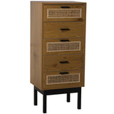 Chest of drawers Alexandra House Living Brown Black 40 x 93 x 30 cm-0