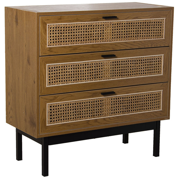 Chest of drawers Alexandra House Living Brown Black 80 x 80 x 35 cm-0