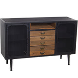 Sideboard Alexandra House Living Brown Black Metal 124 x 70 x 40 cm-0