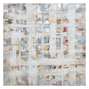 Painting Alexandra House Living Wood Abstract 120 x 120 cm-0