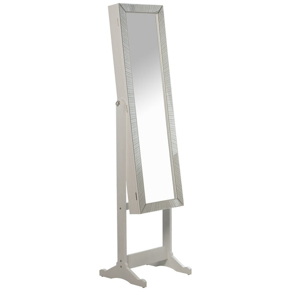 Free standing mirror Alexandra House Living White Rectangular-0