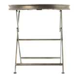 Side table Alexandra House Living Grey Transparent 64 x 66 x 64 cm-1