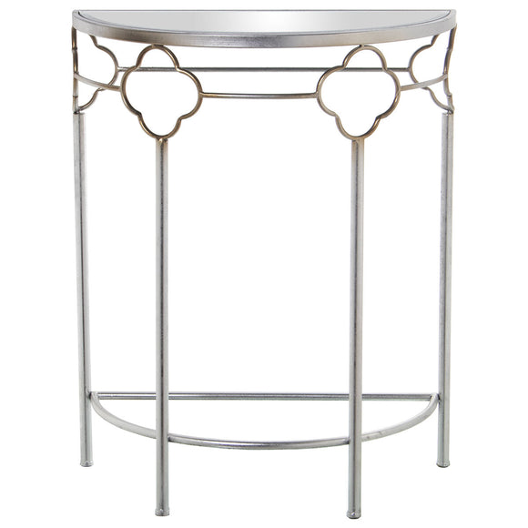 Console Alexandra House Living Transparent Silver Metal 60 x 75 x 31 cm-0