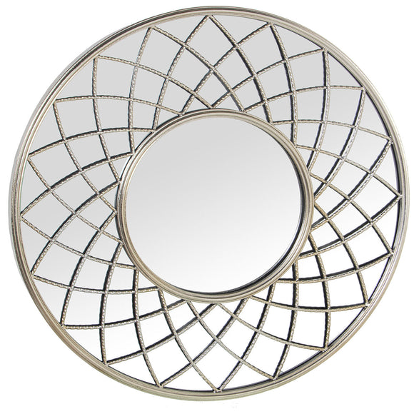 Wall mirror Alexandra House Living Silver Metal 9 x 79 x 80 cm Circular-0