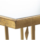 Side table Alexandra House Living Transparent Golden 48 x 60 x 48 cm-2