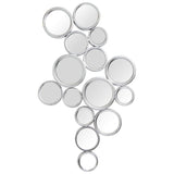 Wall mirror Alexandra House Living Silver Metal Circles 11 x 91 x 60 cm-0