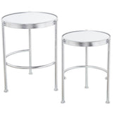 Set of 2 tables Alexandra House Living Silver-0