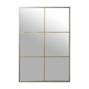 Wall mirror Alexandra House Living Golden Metal Window 6 x 113 x 77 cm-0