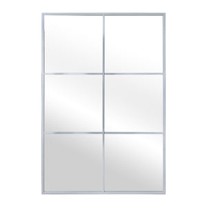 Wall mirror Alexandra House Living White Metal Window 6 x 113 x 77 cm-0