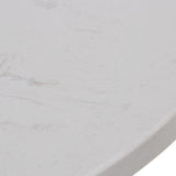 Side table Alexandra House Living White Golden Wood 35 x 60 x 35 cm-3